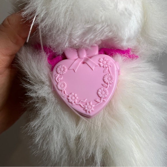 Tyco Kitty Kitty Kittens White Persian Purring Cat Plush Name Tag Colar Vtg 90s - Picture 10 of 13